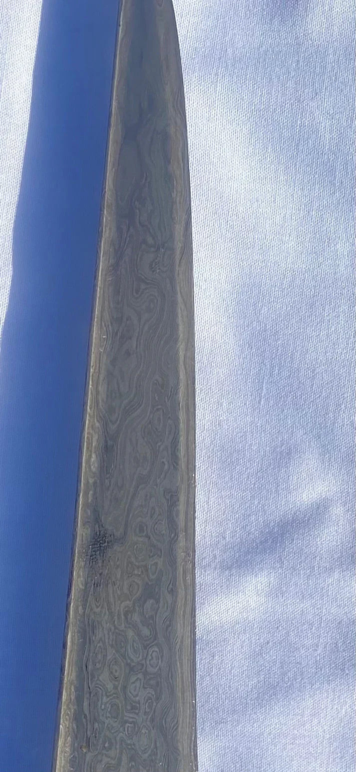 A set of Gold and Silver work Peshkabz with Damascus Blade - SRI ASDHUJ