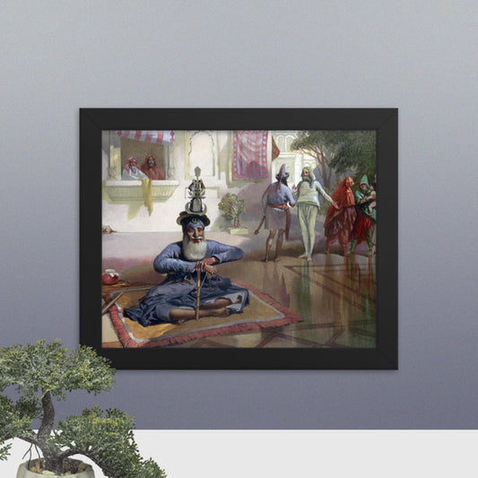Akalis at the Holy Tank - Framed Print - SRI ASDHUJ