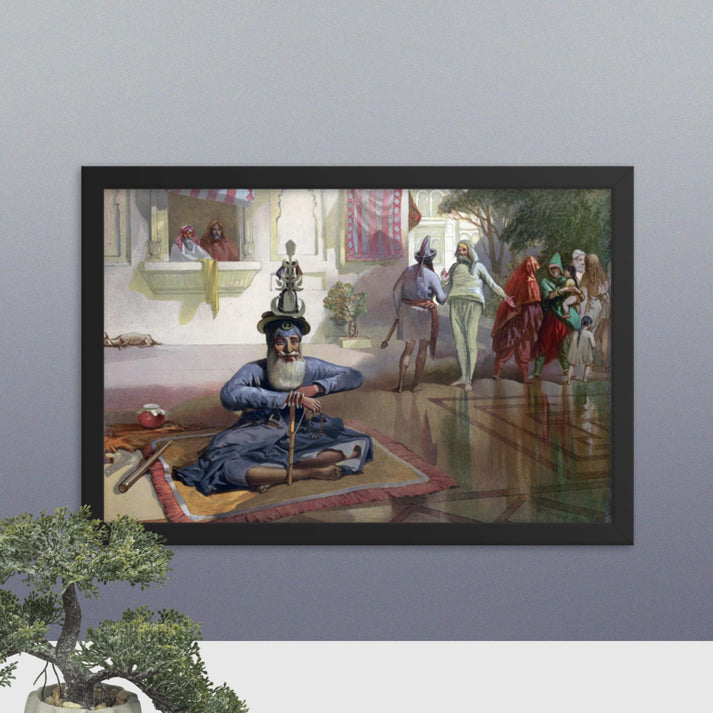 Akalis at the Holy Tank - Framed Print - SRI ASDHUJ