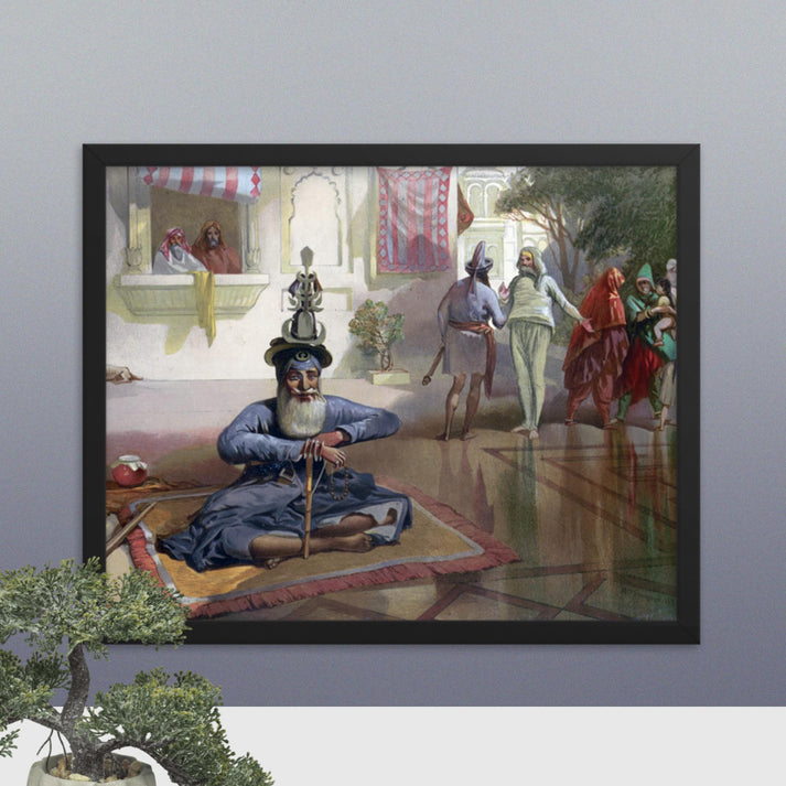 Akalis at the Holy Tank - Framed Print - SRI ASDHUJ