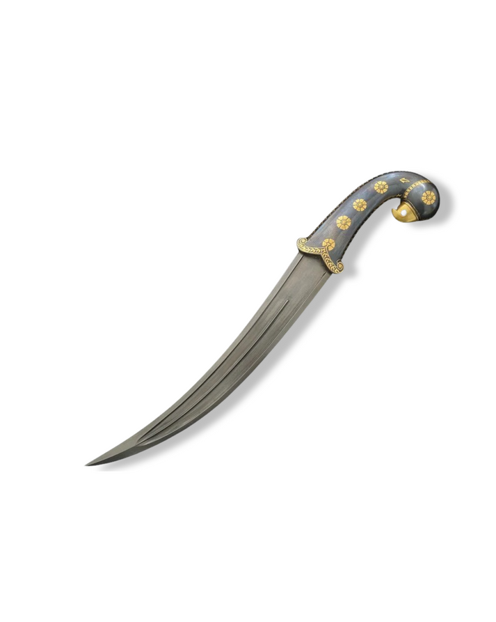 Parrot Hilt Khanjar with original Gold Koftgari work and a fine Blade - SRI ASDHUJ