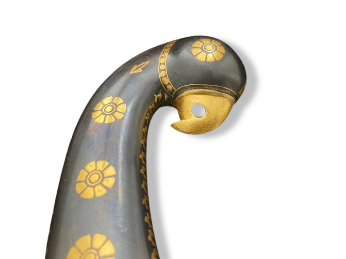 Parrot Hilt Khanjar with original Gold Koftgari work and a fine Blade - SRI ASDHUJ