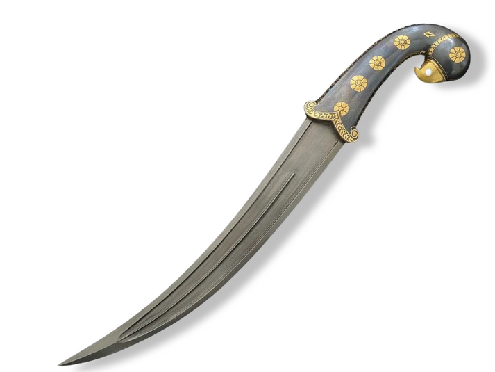 Parrot Hilt Khanjar with original Gold Koftgari work and a fine Blade - SRI ASDHUJ